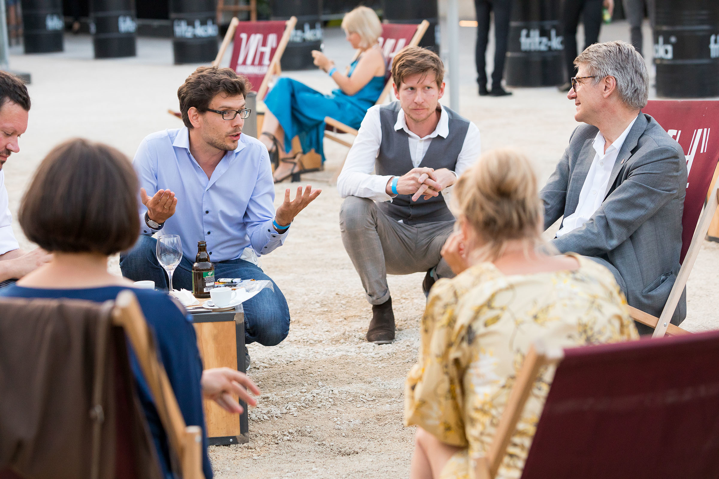 Lukas Kunert, elinor und Jonas von der Gathen im Gespräch mit Max Schön, Possehl-Stiftung © Klaus Hepp - © Klaus Hepp