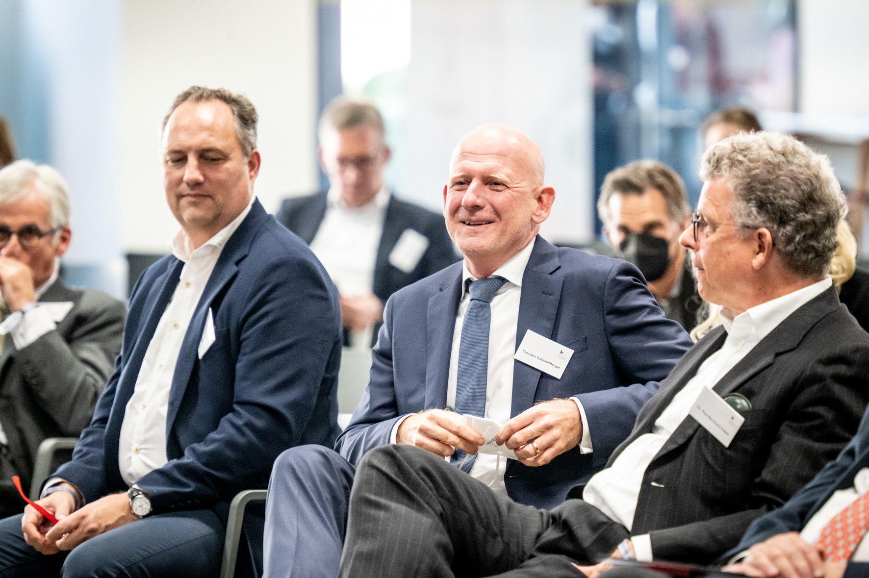 70. Jahrestagung 2021: Edgar Berger, Thorsten Schönenberger und Dr. Paul-Bernhard Kallen, Mitgliederversammlung, A32, Siemens AG, Berlin © Kulturkreis/Schwickerath/Talinski  - © Kulturkreis/Schwickerath/Talinski