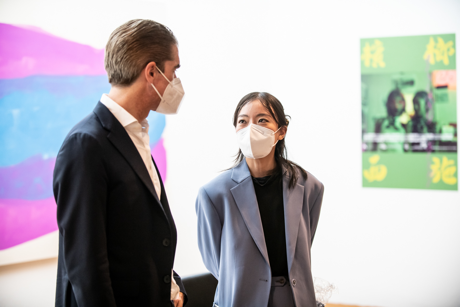 70. Jahrestagung 2021: Preisträgerin Mooni Perry im Gespräch, ars viva 2022, Brücke-Museum, Berlin © Kulturkreis/Schwickerath/Talinski - © Kulturkreis/Schwickerath/Talinski