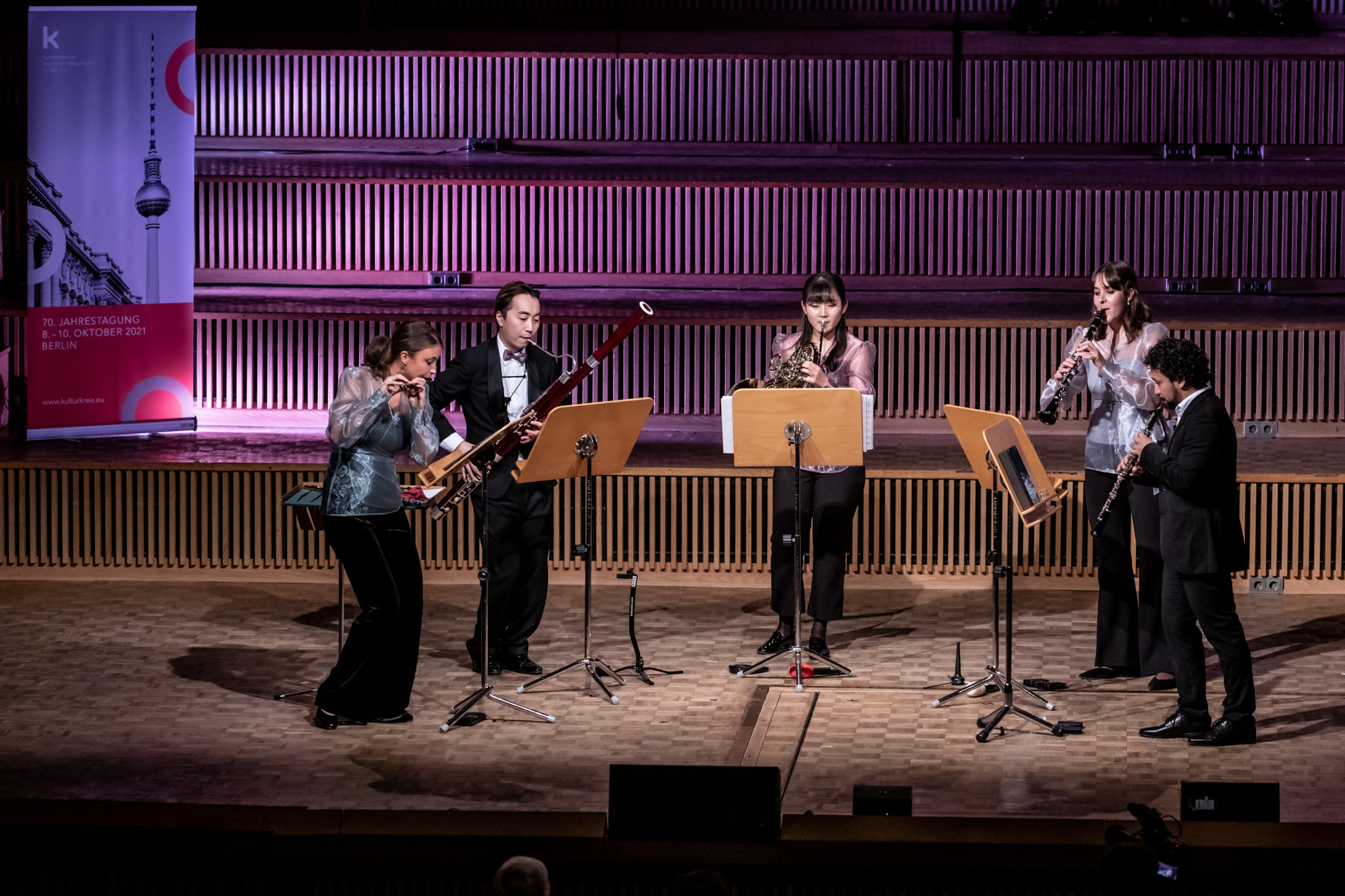 70. Jahrestagung 2021: Pacific Quintet, Sonderpreis 2021 Ton & Erklärung Ensemble, Haus des Rundfunks, Berlin © Kulturkreis/Schwickerath/Talinski - © Kulturkreis/Schwickerath/Talinski